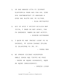 Maybe you would like to learn more about one of these? Cryptoquote Sample 1 Printable Cryptogram Puzzles