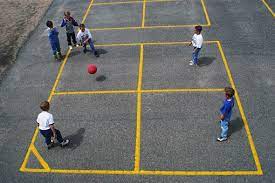Four square, also known as handball, downball, squareball, blockball, boxball, champ or king's square, is a ball game played among four players on a square court divided into quadrants. Four Square Fast And Furious Fun Straight From The Usa
