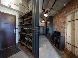 鞋櫃與管線的造型 industrial house house home decor