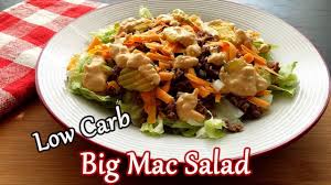 Und total low carb und ketogen! Big Mac Salad Low Carb Keto Friendly Youtube