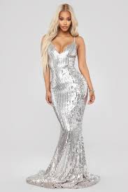 Isla Rose Sequin Dress Blush Silver Sequin Dress Long Sequin Dress Fashion Nova Dress