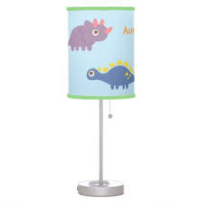 Colorful Cute Dinosaurs Kids Room Personalized Table Lamp Zazzle Com In 2020 Dinosaur Kids Room Cute Dinosaur Dinosaur Kids
