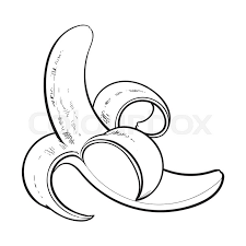 Check spelling or type a new query. Black And White One Open Peeled Ripe Stock Vector Colourbox