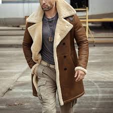 Men S Brown Plush Leather Trench Coat In 2020 Leather Trench Coat Coat Trench Coat