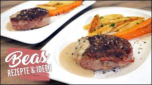 Rinderhacksteak Rezept Mit Pfefferrahmsauce Rezepte Rinderhacksteak Lecker Kochen