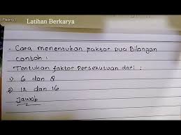 Maybe you would like to learn more about one of these? Cara Menentukan Faktor Persekutuan Dua Bilangan Youtube