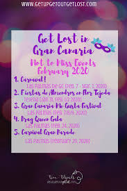 Get Lost In Gran Canaria February Events Calendar In 2020 Gran Canaria Las Palmas De Gran Canaria Event Calendar