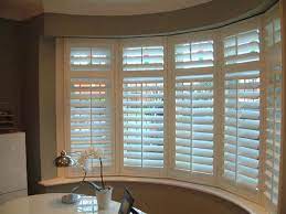 Their unique shape can make it difficult to choose window treatments, however. Upvc Round Bay Fitted With Wooden Shutters Window Treatments Bedroom Basement Remodeling Bay Window