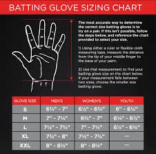 Softball Batting Glove Size Chart