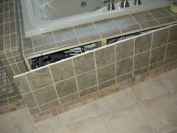 An Idea For Building A Tile Access Panel Now What To Attach It With Magnets Or Industrial St Tile Tub Surround Tiled Bath Panel Top Bathroom Design
