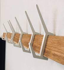 Scandinavian Wooden Coat Hat Rackwooden Rack With Removable Etsy Wooden Rack Wood Rack Entryway Coat Hooks