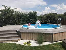 Du hast dir einen einbaupool oder aufstellpool zugelegt und willst jetzt deinen neuen pool umranden oder verkleiden? Pool Umrandung Pool Im Garten Gartenpools Hinterhof Pool Landschaftsbau