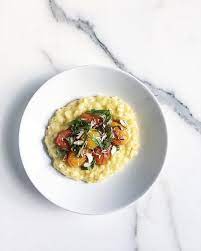 Cherry Tomato Risotto With Basil Almonds Tomato Risotto Cherry Tomatoes Risotto
