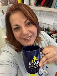 enjoying coffee at work before vacation