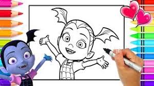 To celebrate the release of vampirina on disney junior, disney has provided several printables for all their fans to download, print and create. How To Draw Vampirina Step By Step By Hand Vampirina Coloring Page Disney Junior Youtube
