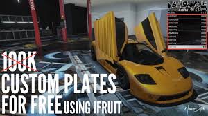 Can someone tell me why i can only choose from 2 of my cars that i have to customize because i want the custom plate on all of my cars. Gta 5 Custom License Plate Without Ifruit Grand Theft Auto Ifruit