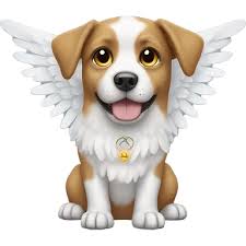 Dog angel emoji