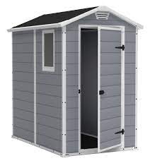 Plastic storage sheds are not sturdy against the wind unless they are properly anchored. Buy Keter Manor 4 X 6 Resin Storage Shed All Weather Plastic Outdoor Storage Gray White Online In Turkey 26872926