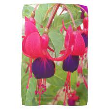 Pink And Purple Fuchsia Floral Kitchen Towel Photography Picture Cyo Special Diy Flower Gift Floral Gifts Purple Floral