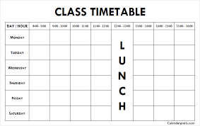School Class Timetable Planner Template Class Schedule Template School Schedule Printable Schedule Template
