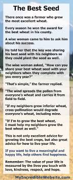 The Best Seed A Short Story About Sharing Short Moral Stories Motivational Short Stories Inspirational Short Stories