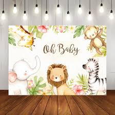 For example, a single baby shower used to be held, and it was meant only for the first baby. Buy Safari Animals Baby Shower Backdrop Watercolor Jungle Birthday Background For Photography Decorations Oh Baby First Birthday Party Photo Banner Girl Princess Birthday Party Cake Table Decoration Phot Online In Turkey B07v4lrjlq