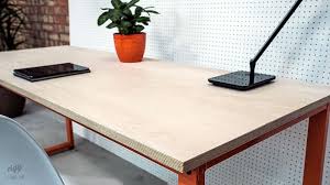 Apply the wood glue liberally and roll . Loop Desk Birch Plywood Top