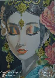 Orient Beauties Book beautiful budha By Yvon Meerstra or Dreamworldcoloring  Pencils derwent coloursoft and derwent Lightfast and derwent procolour  Colourist Annemarie mous