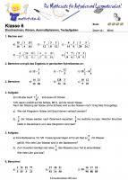 Matheaufgaben Klasse 6 Die Besten Ubungen Aufgaben Mathefritz Grundwissen und grundkompetenzen mathematik 6. matheaufgaben klasse 6 die besten