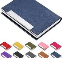 Padike Business Card Holder, Blue, Faux Leather, RFID Protected, Stylish  Design