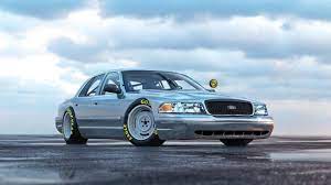 All rims left the factory black. Nascar Inspired Crown Victoria Rendering Packs Blown Coyote Power