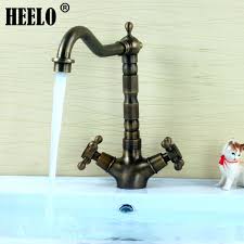 double handle kitchen faucet swivel