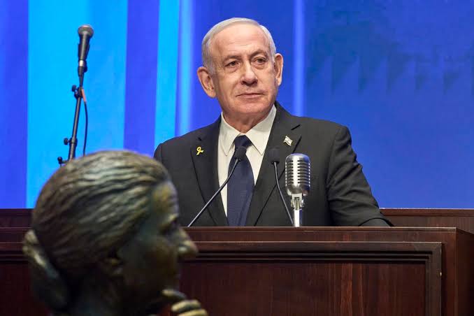 Israeli Prime Minister Benjamin Netanyahu speaks at a press conference amid ongoing diplomatic tensions regarding the Gaza ceasefire negotiations.