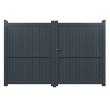 Portail Battant Aluminium Matisse L X H 180cm Couleur Gris Anthracite Portail Portes De Garage Moderne Portail Avec Portillon Integre