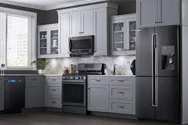 4 piece kitchen appliances package with french door refrigerator, gas range, dishwasher and over the range microwave in black stainless steel. Kitchen Trends For 2018