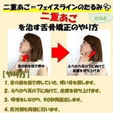 二重あごとたるみの原因 二重あごを治す舌骨矯正のやり方 その4 二重あご 二重あご 解消 治す