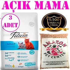 felicia somonlu kedi mamasi acik 3 kg kedi kus yemi jelatin