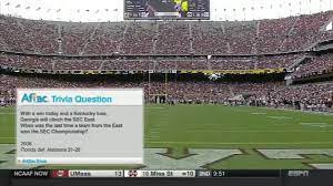 The aflac trivia question in the seccg posted. Watch Espn Color Analyst Calling Auburn Game Doesn T Know What Division Auburn Is In