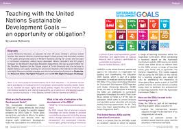 We did not find results for: Pdf Teaching With The United Nations Sustainable Development Goals An Opportunity Or An Obligation Leonie Mcilvenny Academia Edu