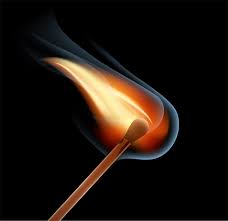 A stream of hot, burning gas from something on fire: Create A Burning Vector Match Using Gradient Meshes