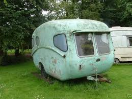Vintage Trailers Tiny Trailer Meets 50s Spaceship 1957 Caravan Vintage Camper Vintage Trailers Tiny Trailers