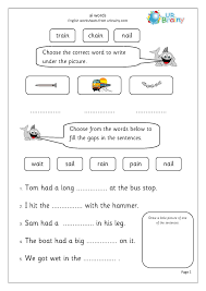 Use this worksheet to review these consonant digraphs: Ai Words Letters And Sounds By Urbrainy Com