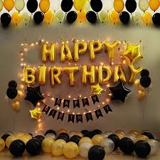 With a total of more than 50+ options of birthday decorations for your home or venue, we have a different style for everyone whether. Party Propz Happy Birthday Balloons Quarantine Theme Decorations Black Gold Supplies Foil Balloon Latex Balloon Star And Banner Items Decoration Kit For Kids Adult 42 Pieces Amazon In Toys Games