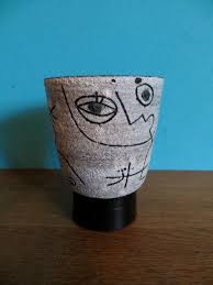 This Man Is Your Friend He Fights For Freedom Meaning Mid Century Jaap Domisse Vaas Cobra Style Dutch Design Cobra Art Pottery Art Dutch Design