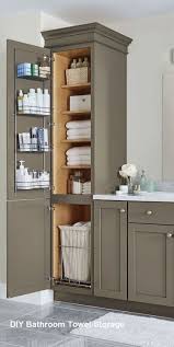 Small Bathroom Towel Storage In 2020 Small Bathroom Storage Bathroom Cabinets Diy Bathroom Cabinet Makeover