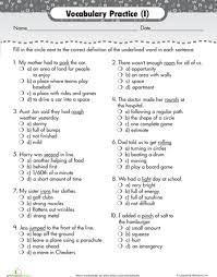 Get printable worksheets to teach 7th grade vocabulary now! Vocabulary Practice Choose The Definition Worksheet Education Com Vocabulary Worksheets Vocabulary Practice Vocabulary