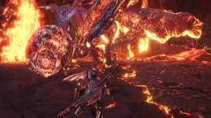 Monster Hunter World: Arch-Tempered Giant Lavasioth Boss Fight - YouTube