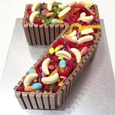 Kit Kat Lolly Number Cake 4 Jpg Lolly Cake 6th Birthday Cakes 7th Birthday Cakes