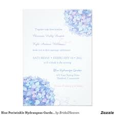 Blue Periwinkle Hydrangeas Garden Wedding Invitation Zazzle Com Garden Wedding Invitations Spring Wedding Invitations Hydrangeas Wedding