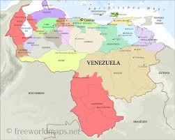 Venezuela ist ein südamerikanischer staat an der karibikküste. Karte Von Venezuela Freeworldmaps Net